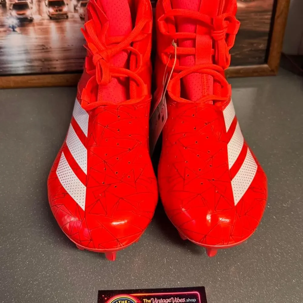 Adidas Adizero Chaos Football Cleats Red White sz 11 Mens New RFID